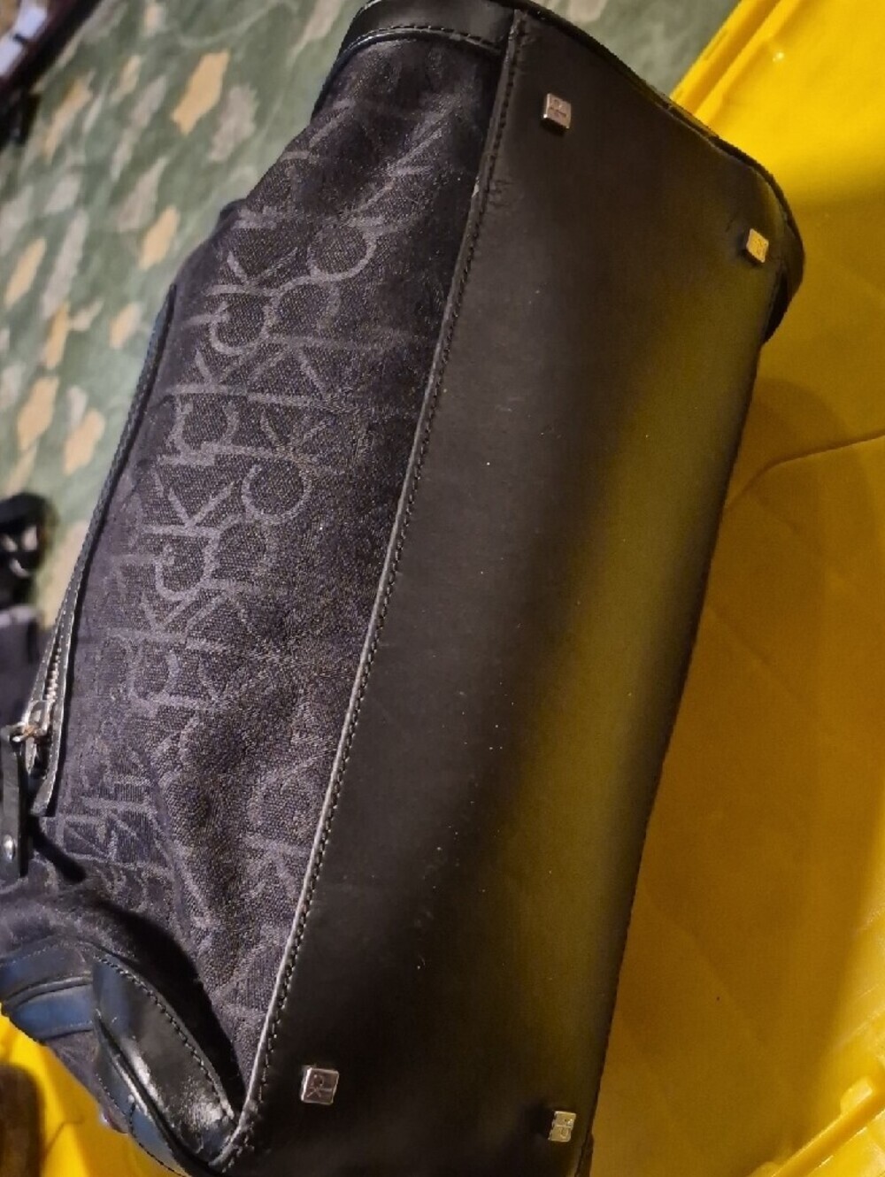 Calvin Klein Black Logo Barrel Satchel - Picture 7 of 11